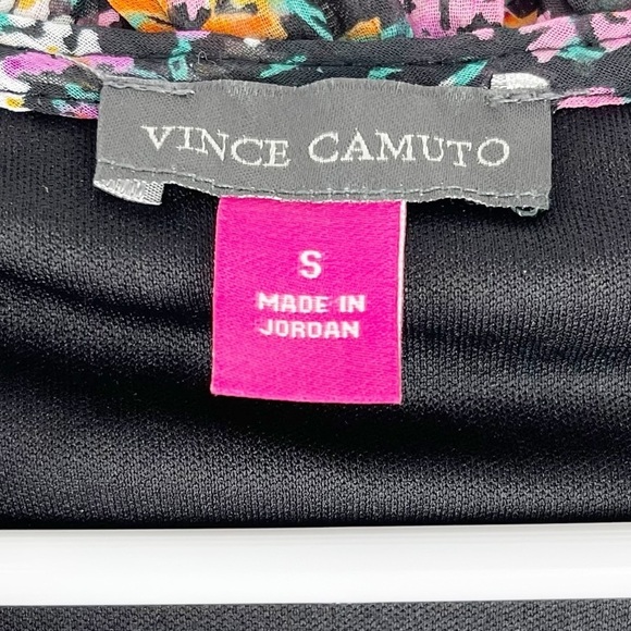 VINCE CAMUTO Ladies Multicolored Three Tier Black Mini Dress Size Small - Picture 12 of 13